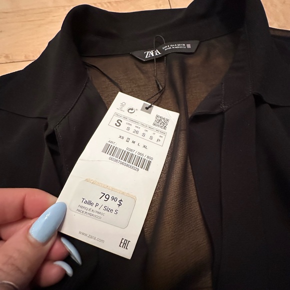 Zara Chiffon dress with belt - Picture 3 of 3